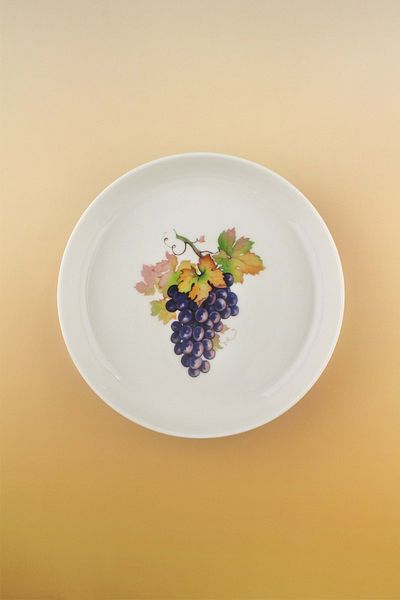 Bursa Porselen Dekor Grapes Oversized Porcelain Salad Bowl