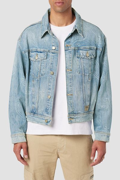 Hudson JACHETĂ TRUCKER DIN DENIM - HUDSON - M, ALBASTRU