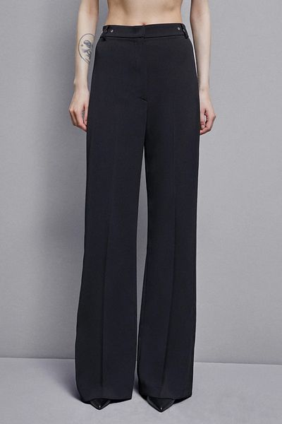 Patrizia Pepe Essential Palazzo Pants - - 46, Black