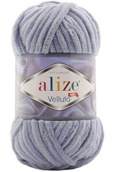 Alize Velluto Hand Knitting Yarn 1PC (Coal Grey No. 87)