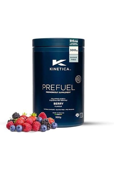 KINETICA Prefuel, Pre Workout Supplement, 5.9G Amino Acids & 2.3G BCAA's Per Serving, 30 Servings, B