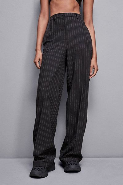 Patrizia Pepe STRIPESS WIDE PANTS - PATRIZIA PEPE - 44, BLACK