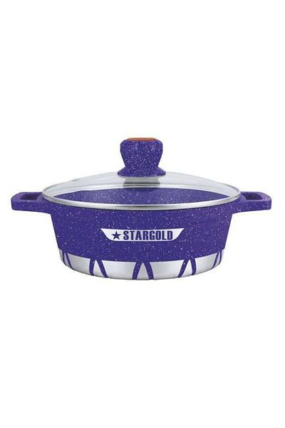 Generic Stargold 10-piece Nonstick Granite Cookware Set – Elegant Purple Cooking Pot Set With Lids