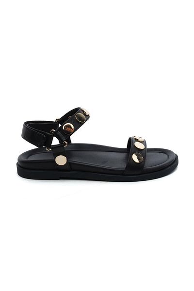 Greyder 34511 Black Genuine Leather Women's Sandals