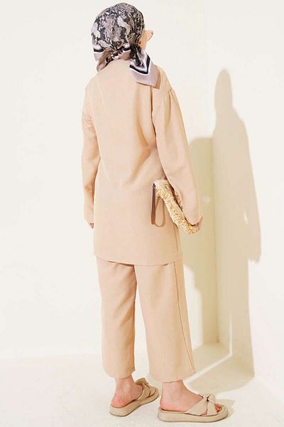 YILMAZBARMAZ Women's Side Tie Kimono Double Suit