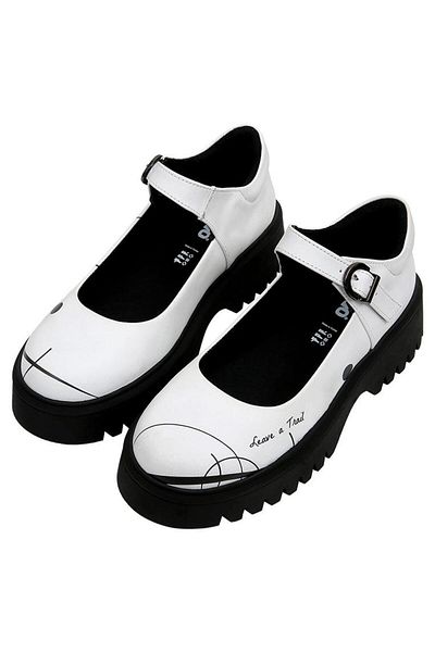 Dogo Women's Vegan Leather White Mary Jane Loafer - Leave a Trail Design