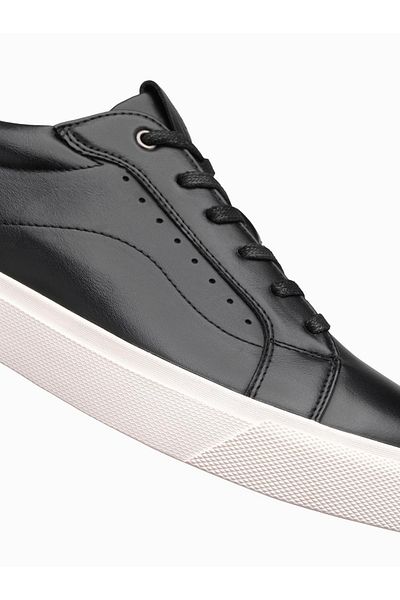 OMBRE Herren Leder Sneaker Schuhe - schwarz V2 OM-FOCS-0179 40