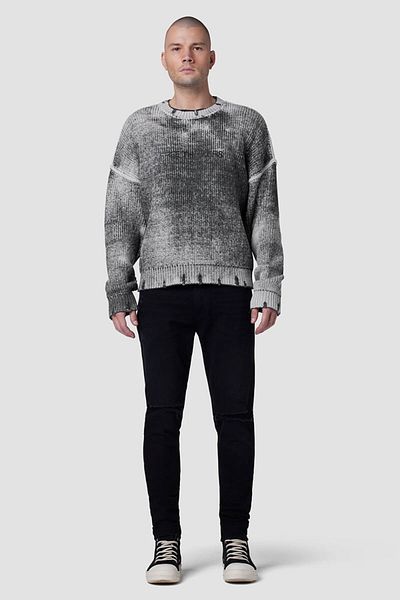 Hudson CREW NECK PULLOVER - HUDSON - GRAY, L