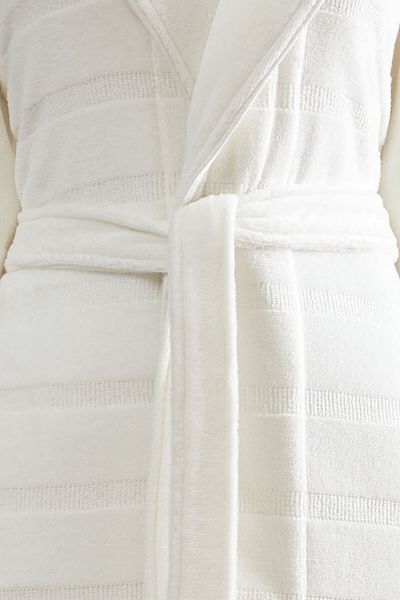 Özdilek Sadem Organic Stripe Shawl Collar Bathrobe