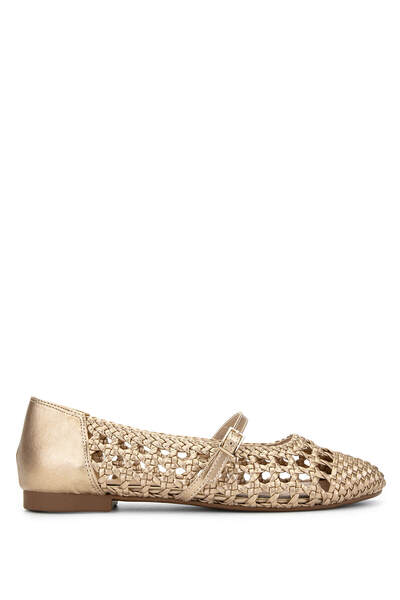 Tamer Tanca Women's Vegan Gold Ballerina Shoes