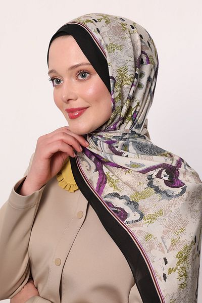 LuvenSara Patterned Silk Shawl
