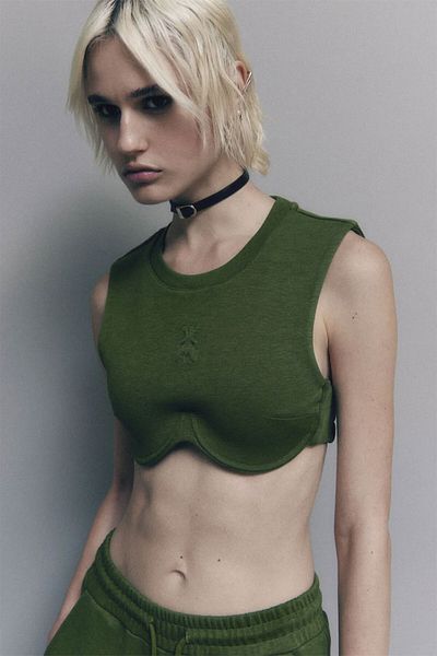 Patrizia Pepe CROP TOP - PATRIZIA PEPE - M, VERDE