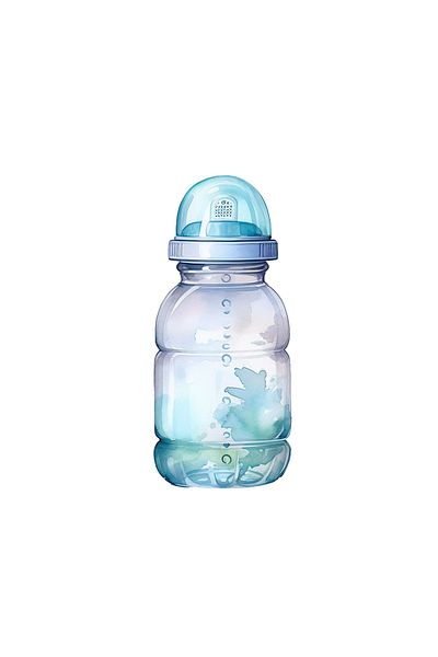 INOVATIX Set of 8 pieces, Blue Baby Bottle Sticker, INOVATIX®. 6 cm