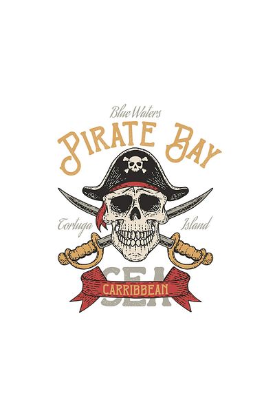 INOVATIX Set of 8 pieces, Sticker Blue waters pirate bay Tortuga Island sea Carribbean, INOVATIX®. 6 cm