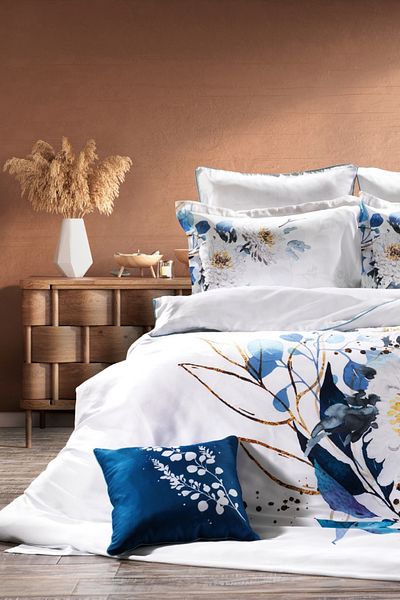 ZEBRA CASA Linosa 7 Piece Double Silk Bedding Set