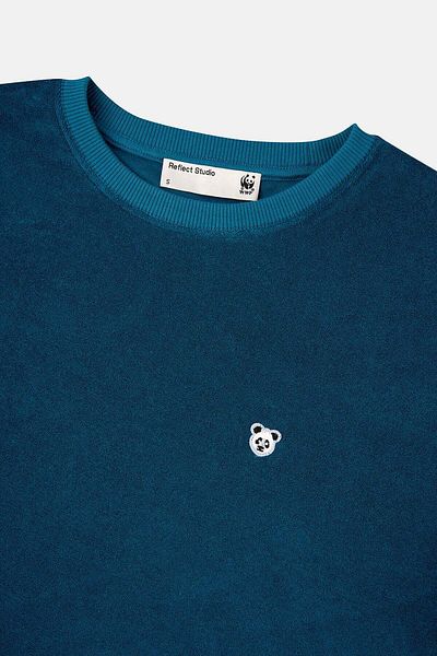 WWF Market Panda Terry T-Shirt - Πράσινο λαδιού