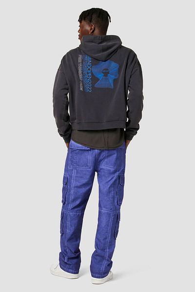 Hudson PURPLE WIDE LEG CARGO PANTS - HUDSON - PURPLE, 34