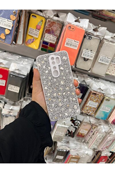TECNOTREND Xiaomi Redmi Note 8 Pro Kılıf Parlak Taşlı Tasarım Pırlanta Kapak