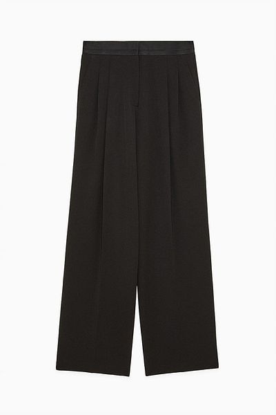 Patrizia Pepe HIGH WAIST TEXTURED PANTS - PATRIZIA PEPE - BLACK, 42