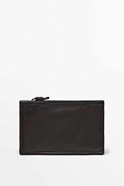 Massimo Dutti Düğümlü küçük napa deri çanta