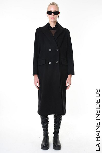 La Haine Inside Us LONG COAT REGULAR FIT - LA HAINE INSIDE US - S, BLACK
