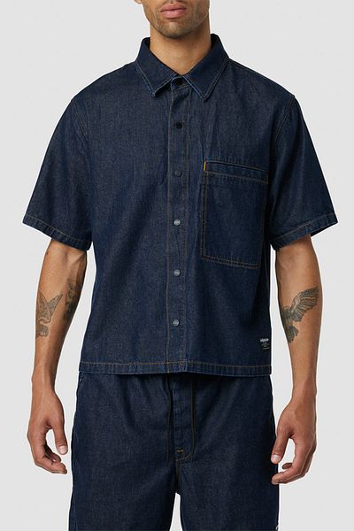 Hudson CROPSS SHIRT - HUDSON - BLUE, M