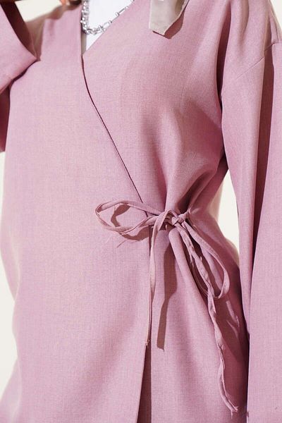modasindoma Women's Side Tie Kimono Double Suit