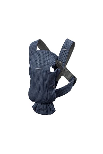 BabyBjörn BabyBjorn - Anatomical Mini Baby Carrier, 0-13 kg, birth-1 year, with multiple positions, Blue