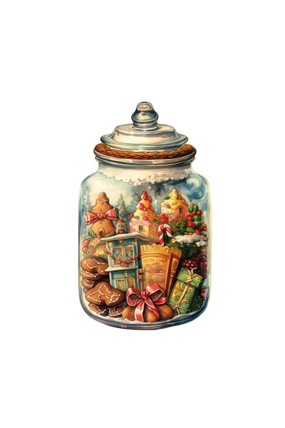 INOVATIX Set de 8 bucăți, autocolant Carla's Candy Borcan, INOVATIX®. 6 cm