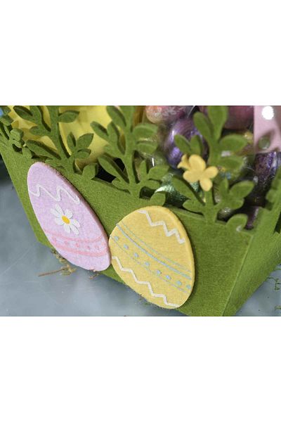 Decorer Set 2 textile baskets model Easter 16x8x26 cm
