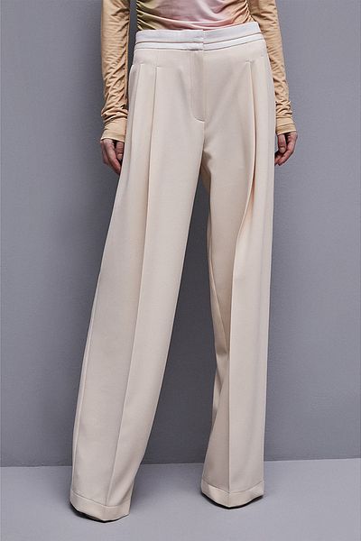Patrizia Pepe HIGH WAIST TEXTURED PANTS - PATRIZIA PEPE - BLACK, 42