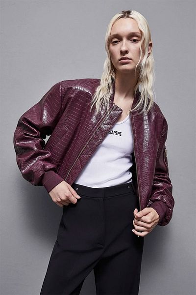 Patrizia Pepe BOMBER - PATRIZIA PEPE - 38, BURGUNDY
