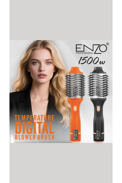 ENZO EN‑6219 Digital Temperature Hot-Air Styler Brush – 1,500 W