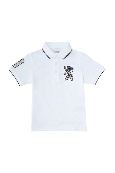 Giordano Kids' Lion Polo: 3D Embroidery, Comfort Piqué, Classic Style
