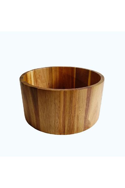 Bien Servi High Quality Acacia Wood Salad Bowl Brown