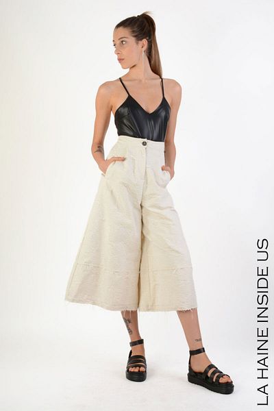 La Haine Inside Us HIGH WAIST PANTS - LA HAINE INSIDE US - BEIGE, M