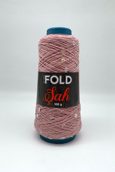 BD fold yarn Şah - 161 Powder Pink Sequin Yarn 100 Gr 265 Mt