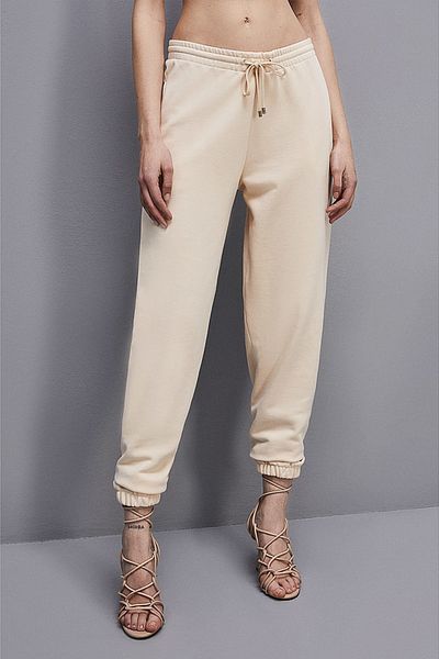 Patrizia Pepe FLEECE-JOGGER PANTS - PATRIZIA PEPE - CREAM, L