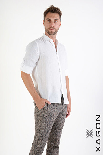 EXAGON CĂMAȘĂ LINO REGULARĂ - XAGON - ALB, M
