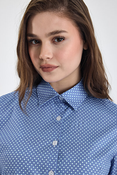 FİDEY Cămașă de damă din satin imprimat