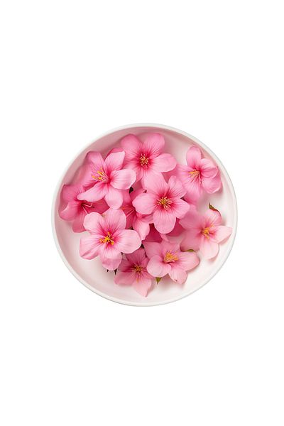 INOVATIX Set of 8 pieces, Sticker Bowl with pink flowers, INOVATIX®. 6 cm