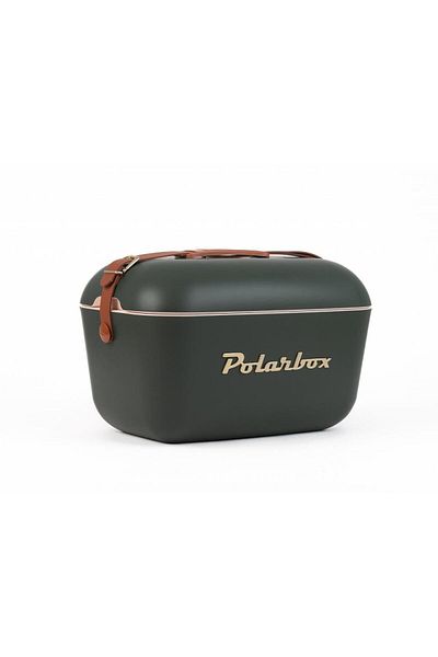Polarbox Green Forest Gold Leather Strap Cold and Warm Holder Thermal Bag 20 L