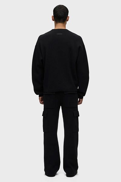 Hudson DOUBLE KNIT CARGO FLARE PANTS - HUDSON - L, BLACK