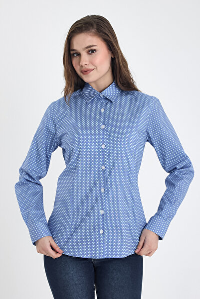 FİDEY Cămașă de damă din satin imprimat