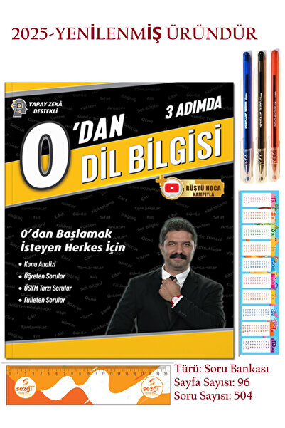 Tonguç Yayınları 0'dan Dil Bilgisi (2025-2026) ve Sezgistore Kitap Ayracı+Tük...