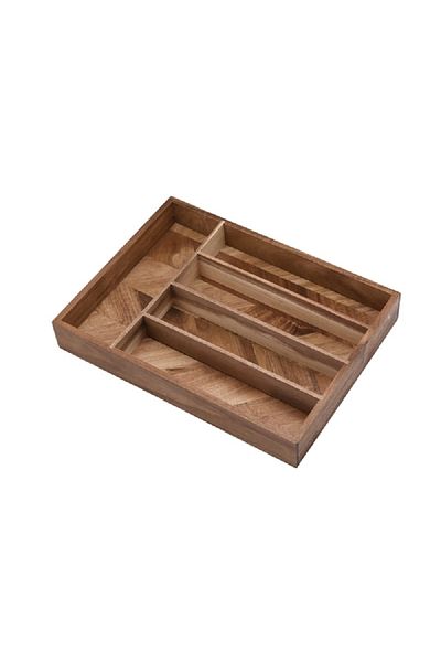 Bien Servi High Quality Wooden Cutlery Tray Brown