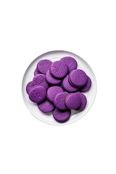 INOVATIX Set de 8 autocolante mov cu biscuiți, INOVATIX®. 6 cm