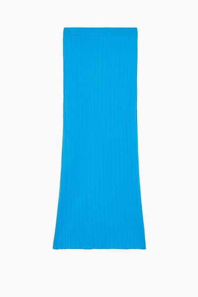 Patrizia Pepe TEXTURED SKIRT - PATRIZIA PEPE - BLUE, L