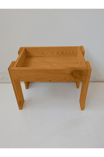 Wooden Factory Doğal Ahşap Çok Amaçlı Stand - Raf, Sehpa, Tepsi Masası