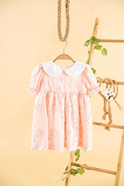 Mini Chics Çiçekli Şifon Kısa Kol Kız Çocuk Elbise